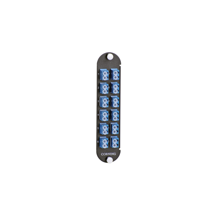 12 Fibre, 6 SC Duplex UPC CCH Adapter Panel, blue adapters, ceramic sleeve