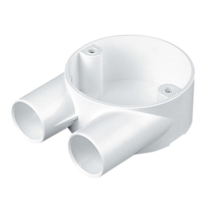 Circular U branch box for 25mm round