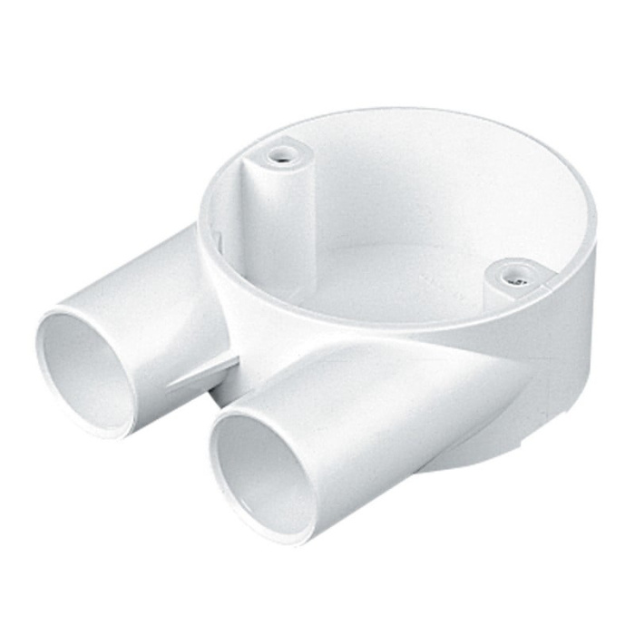 Circular U branch box for 25mm round