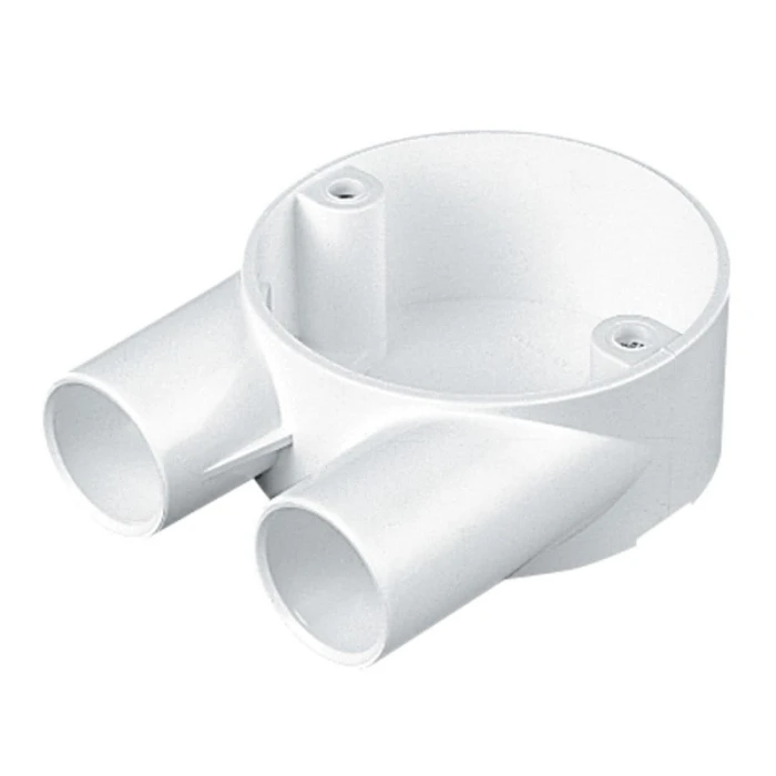 Circular U branch box for 25mm round