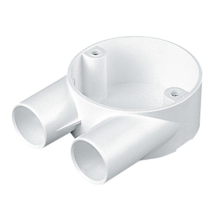Circular U branch box for 20mm round