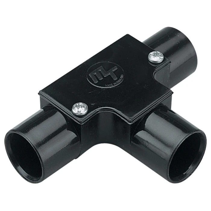 25mm Supertube, inspection tee, black