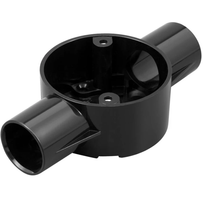 Circular through box for 25mm round