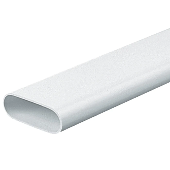 25mm oval conduit, 3m length, white
