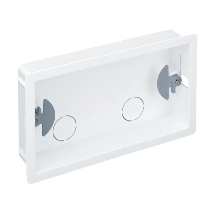 Double gang dry lining box. 34mm deep