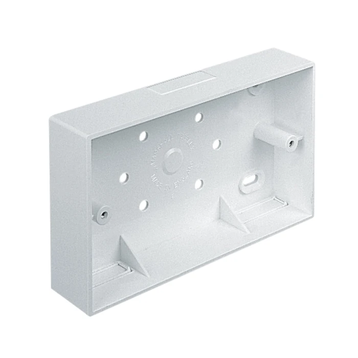 Twin Gang Surface Backbox, 44mm Deep