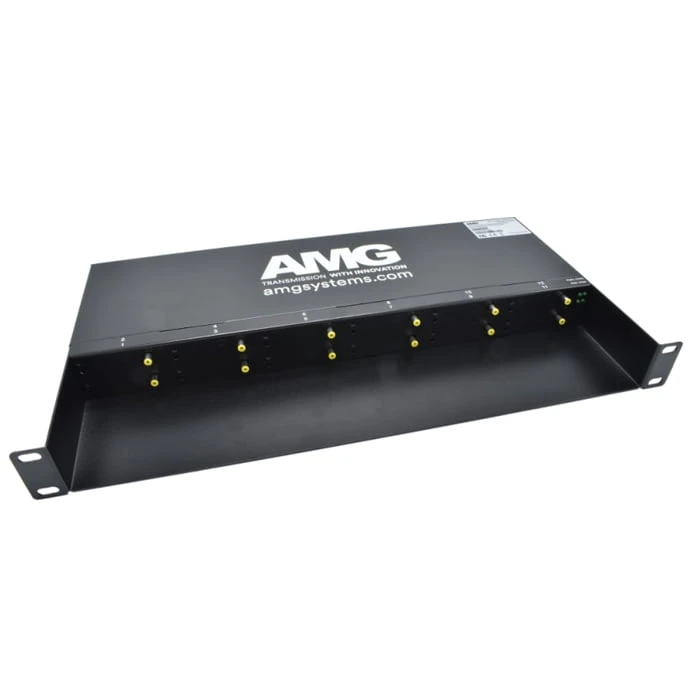 12 Slot Media Converter Chassis with Dual 90-264VAC PSUs