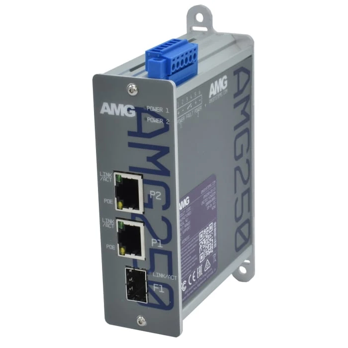 2 x 10/100BaseT(x) RJ45 with 30W PoE+, 1 x 100/1000BaseFx SFP 2 x 10/100BaseT(x) RJ45 with 30W PoE+, 1 x 100/1000BaseFx SFP