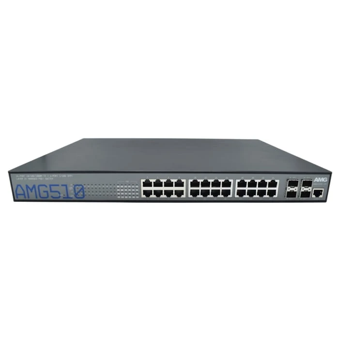 24 x 10/100/1000TX 30W PoE (460W Budget) & 4 x 100M/1G/2.5G/10G SFP+