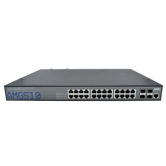 24x10/100/1000TX 30W PoE Managed Switch (540W Budget); 4 x 100M/1G/2.5G/10G SFP+