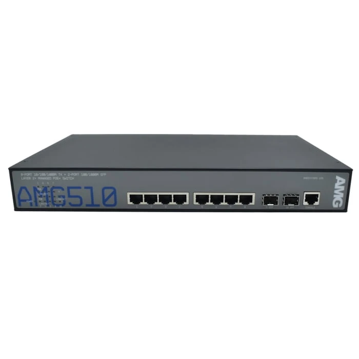 8 x 10/100/1000TX 30W PoE (120W Budget) & 2 x 100/1000FX SFP