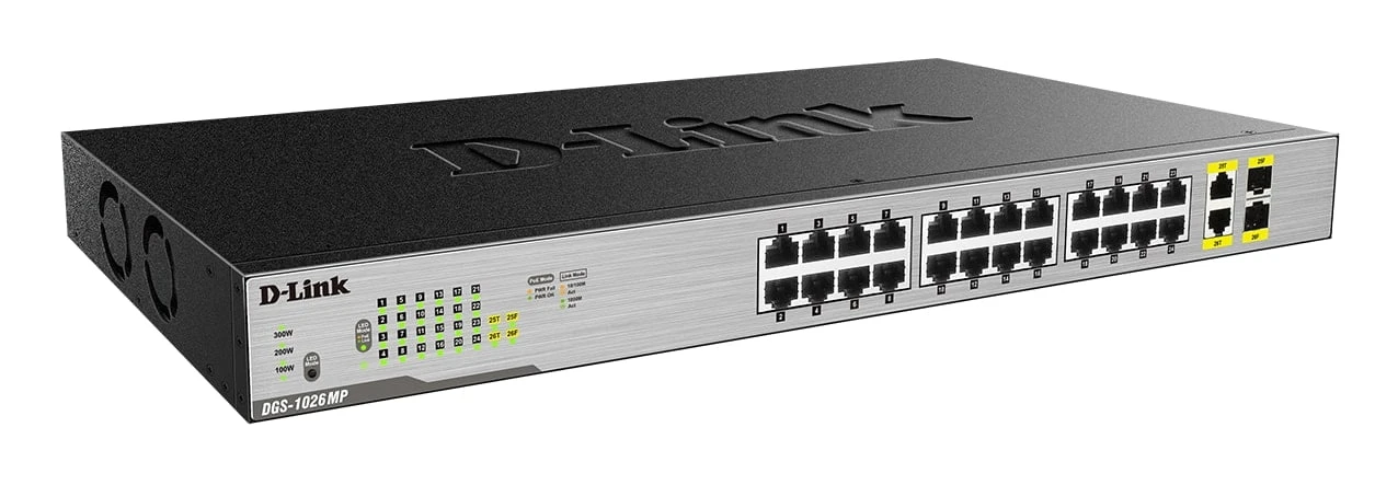 24-Port Desktop Gigabit PoE Switch with 2 x 100/1000Mbps Combo Ports 24-Port Desktop Gigabit PoE Switch with 2 x 100/1000Mbps Combo Ports