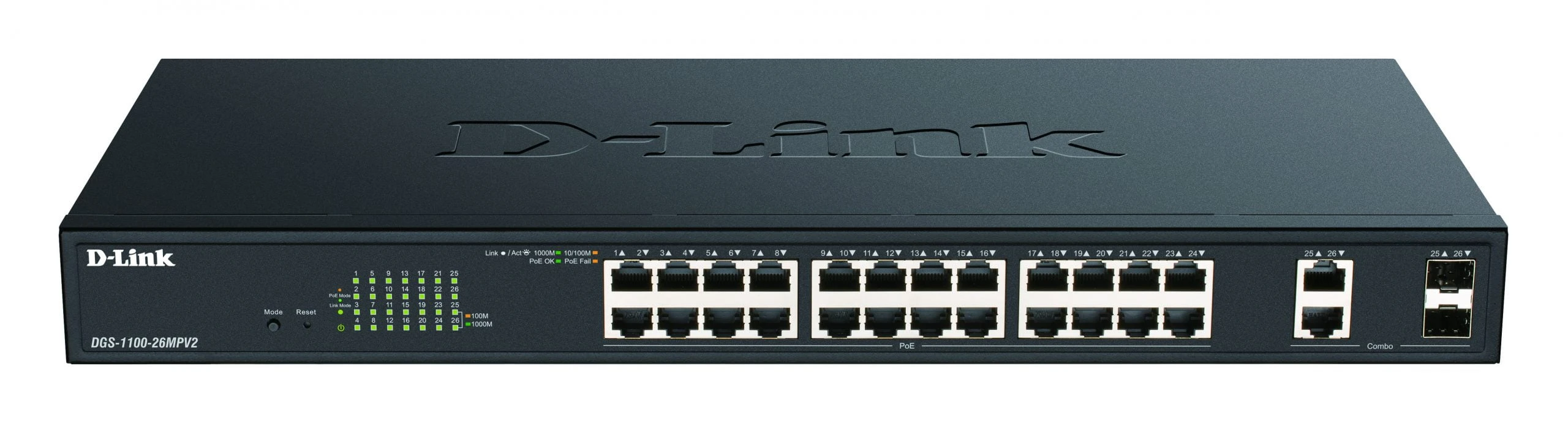 DGS-1100 Series – 26-Port PoE+ Gigabit Smart Managed Switch DGS-1100 Series - 26-Port PoE+ Gigabit Smart Managed Switch