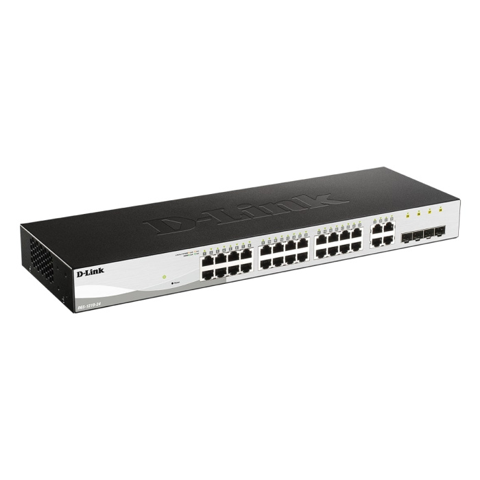 DGS-1210 Series - 24-Port Gigabit Smart Managed Switch including 4 SFP ports