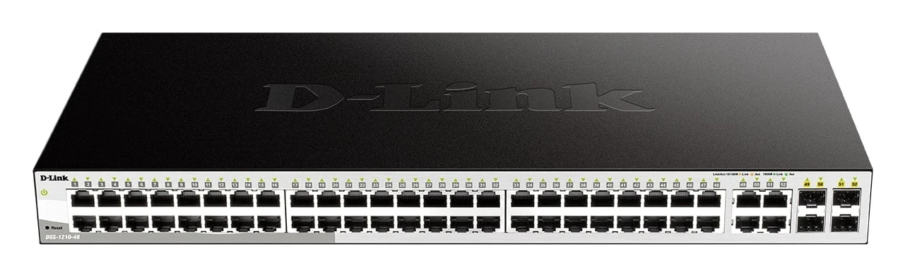 DGS-1210 Series – 48-Port Gigabit Smart Managed Switch with 4 Combo 1000BASE-T/SFP ports DGS-1210 Series - 48-Port Gigabit Smart Managed Switch with 4 Combo 1000BASE-T/SFP ports