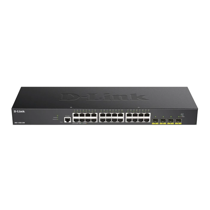 DGS-1250 Series – 24-port Gigabit Smart Managed Switch with 4x 10G SFP+ ports DGS-1250 Series - 24-port Gigabit Smart Managed Switch with 4x 10G SFP+ ports
