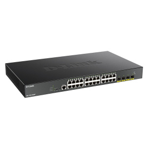 DGS-1250 Series – 24-port Gigabit PoE Smart Managed Switch with 4x 10G SFP+ ports, 370Watts