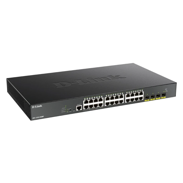 DGS-1250 Series – 24-port Gigabit PoE Smart Managed Switch with 4x 10G SFP+ ports, 370Watts DGS-1250 Series - 24-port Gigabit PoE Smart Managed Switch with 4x 10G SFP+ ports, 370Watts