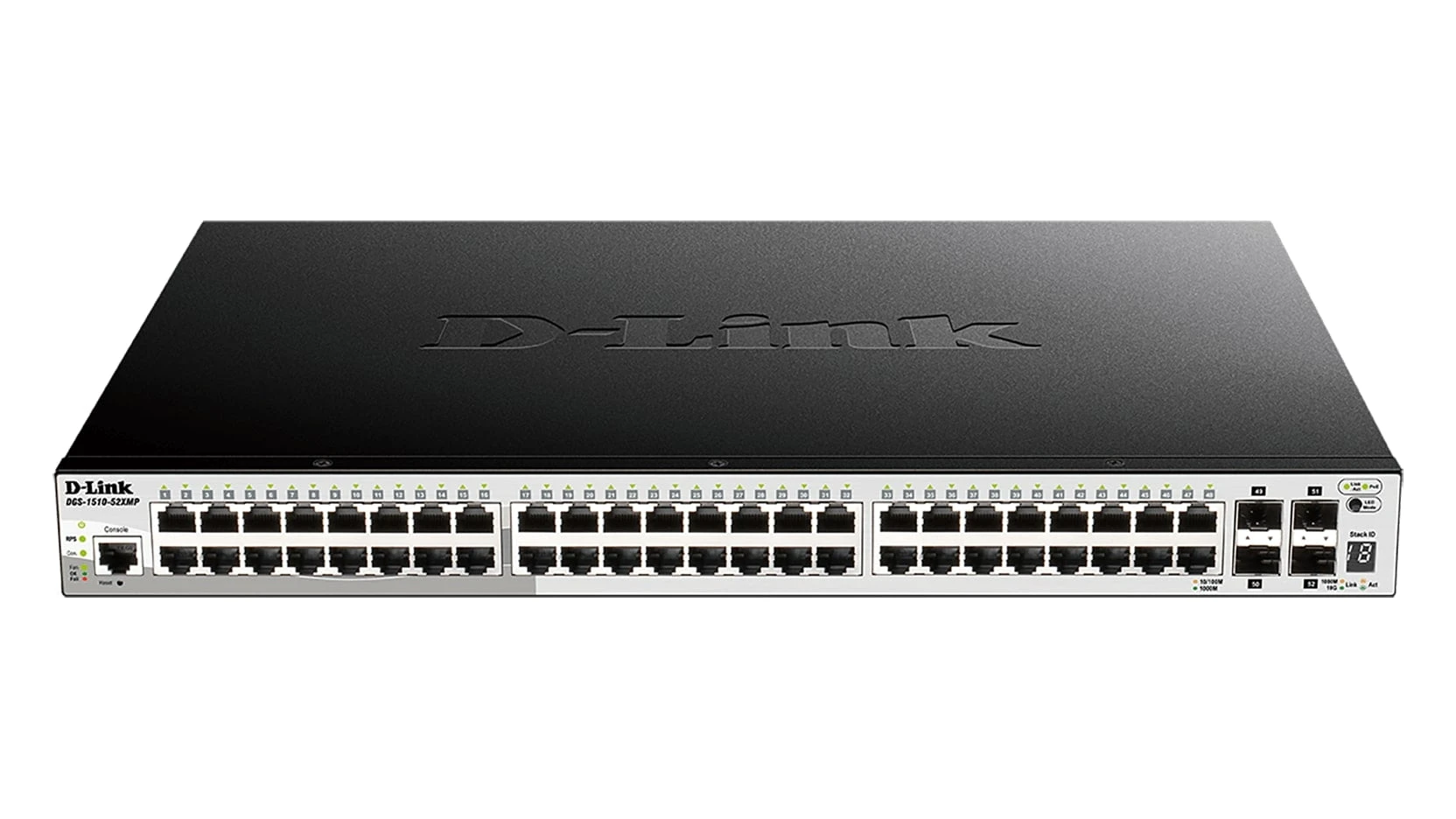 52-Port Gigabit Stackable POE Smart Managed Switch including 4 10G SFP+PoE budget 370W (w/o RPS); 740W (w/ RPS) 52-Port Gigabit Stackable POE Smart Managed Switch including 4 10G SFP+PoE budget 370W (w/o RPS); 740W (w/ RPS)