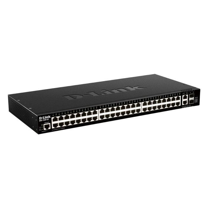 DGS-1520 Series – 48 ports GE + 2 10GE ports + 2 SFP+ Stackable Smart Managed Switch