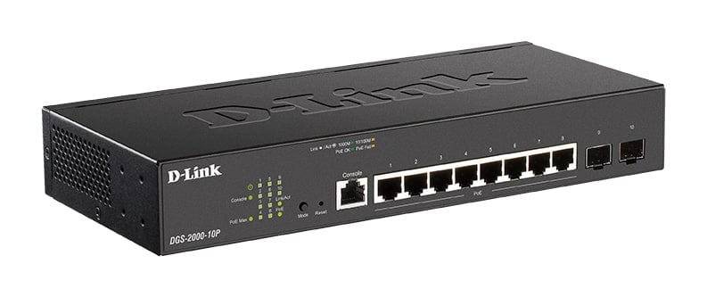 DGS-2000 Series – 8-port Gbit PoE Managed Switch incl. 2 x SFP DGS-2000 Series - 8-port Gbit PoE Managed Switch incl. 2 x SFP