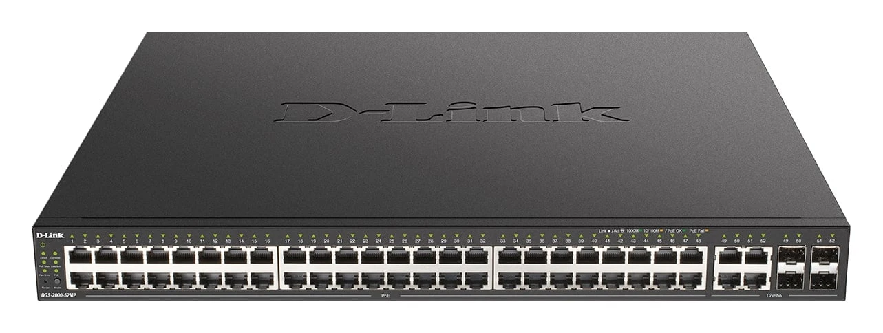 DGS-2000 Series – 48-Port Gigabit PoE Managed Switch + 4 Combo 1000BaseT/SFP DGS-2000 Series - 48-Port Gigabit PoE Managed Switch + 4 Combo 1000BaseT/SFP