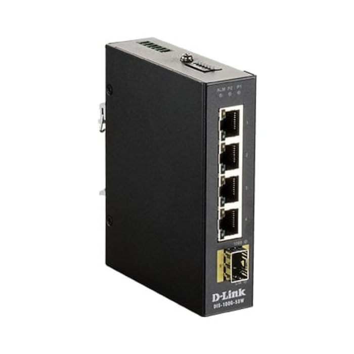 5 Port Unmanaged Switch with 4 x 10/100/1000BaseT(X) ports & 1 x 100/1000BaseSFP ports