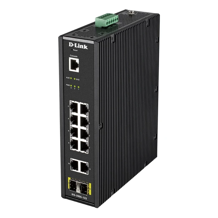 12 Port L2 Industrial Smart Managed Switch with 10 x 1GBaseT(X) ports & 2 x SFP ports 12 Port L2 Industrial Smart Managed Switch with 10 x 1GBaseT(X) ports & 2 x SFP ports
