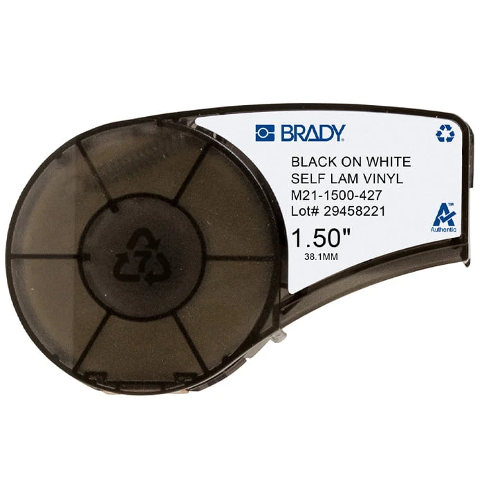Self laminating label 1.5″ high with 12.7mm Self laminating label 1.5" high with 12.7mm