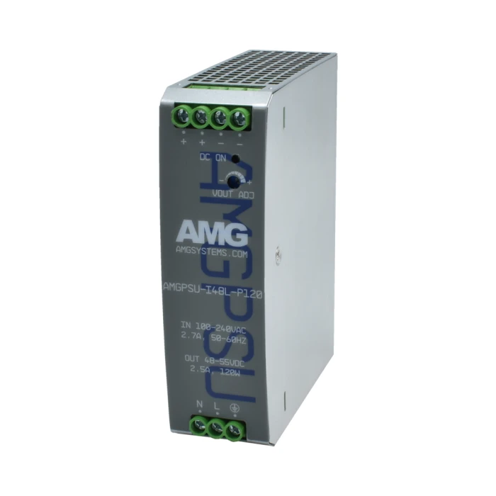48 VDC, 120W (2.5A) Light Industrial Power Supply, DIN-Rail Mounting, -20°C to +60°C