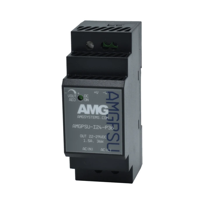 24 VDC, 36W (1.5A) Industrial Power Supply, DIN-Rail Mounting, -40°C to +70°C 24 VDC, 36W (1.5A) Industrial Power Supply, DIN-Rail Mounting, -40°C to +70°C