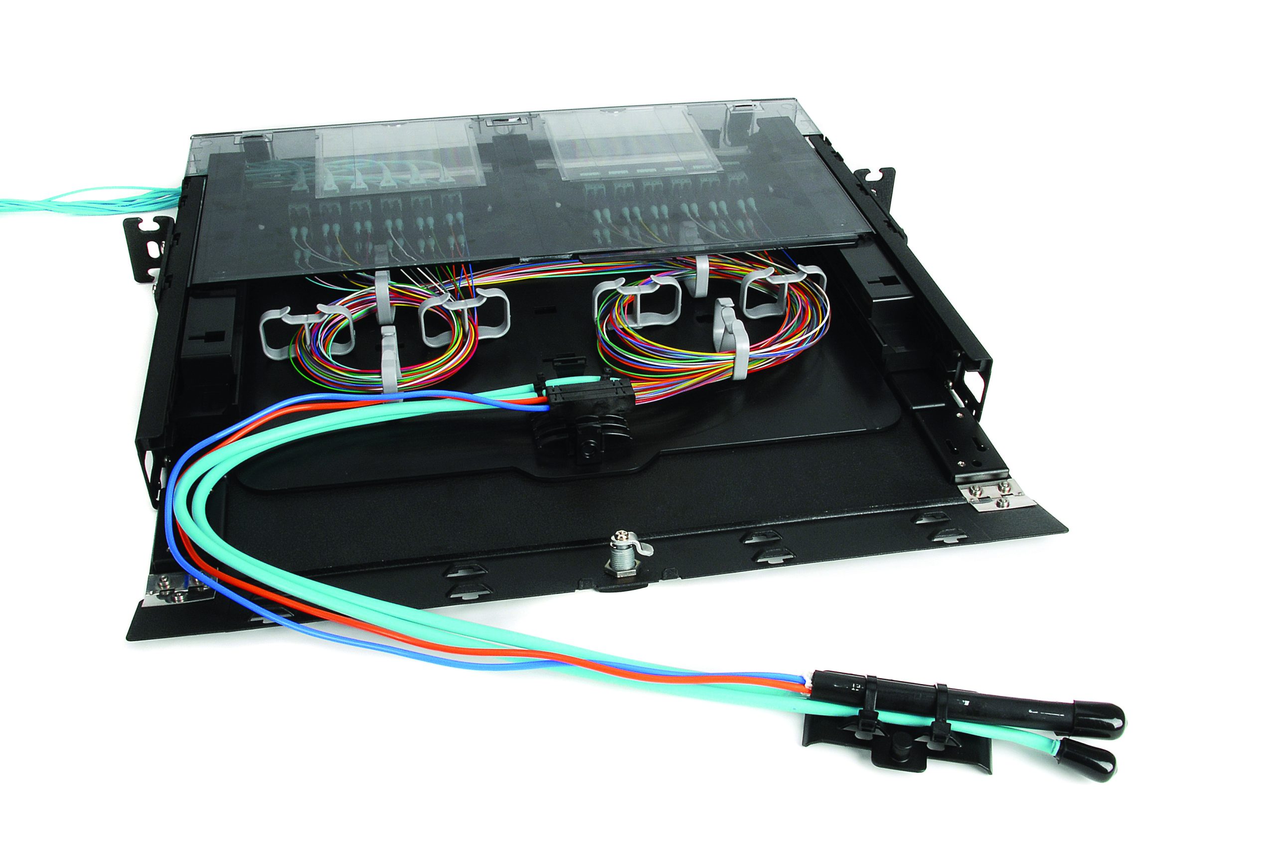 1U CCH Sliding-Fibre Housing (2x CCH horizontal), black 1U CCH Sliding-Fibre Housing (2x CCH horizontal), black