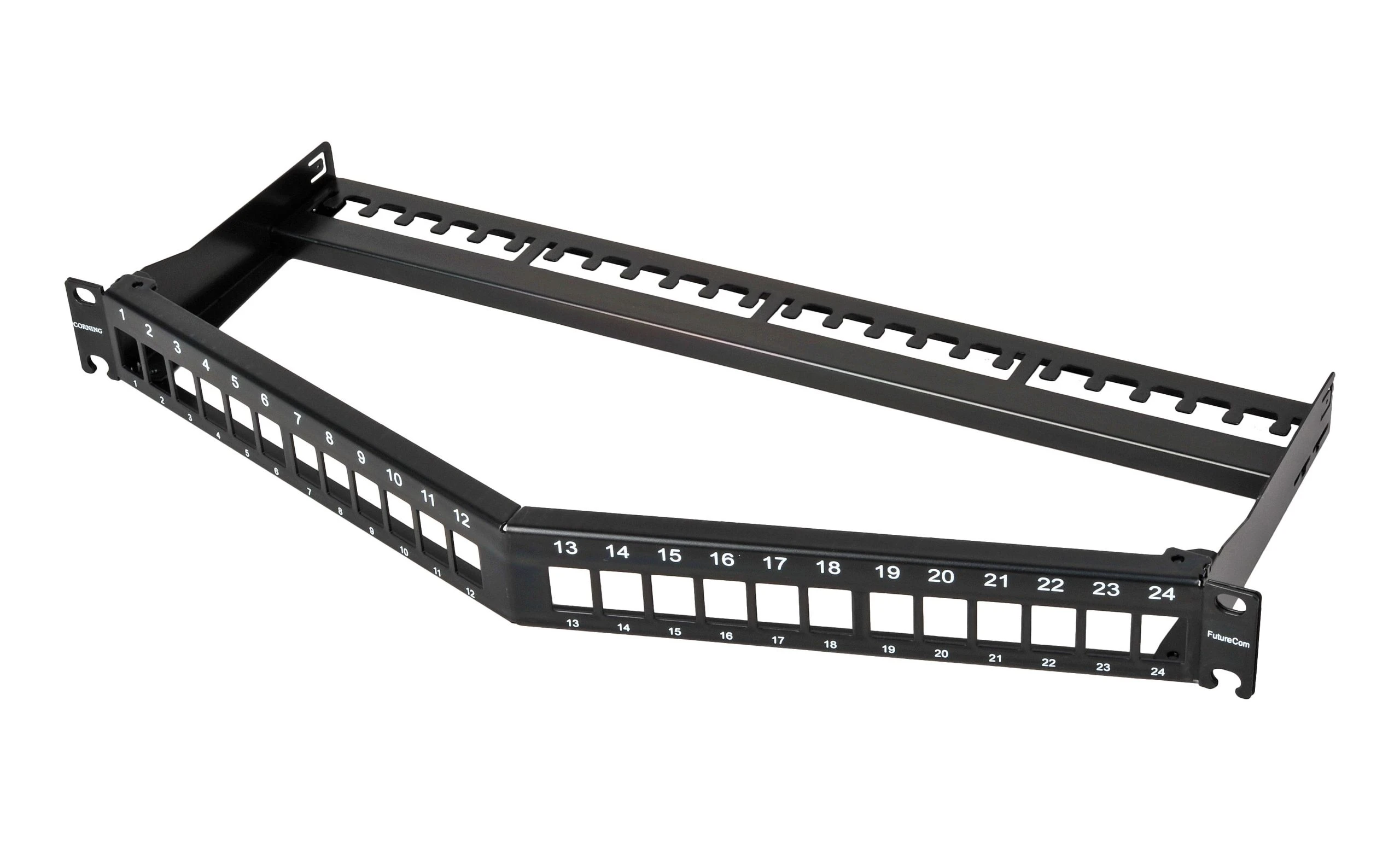 Everon™ Copper Datacom 24-Port Angled Patch Panel Everon™ Copper Datacom 24-Port Angled Patch Panel