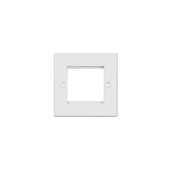 Everon™ Copper Datacom 86 x 86 mm Faceplate for EuroMod, Single-Gang (pack of 25), White