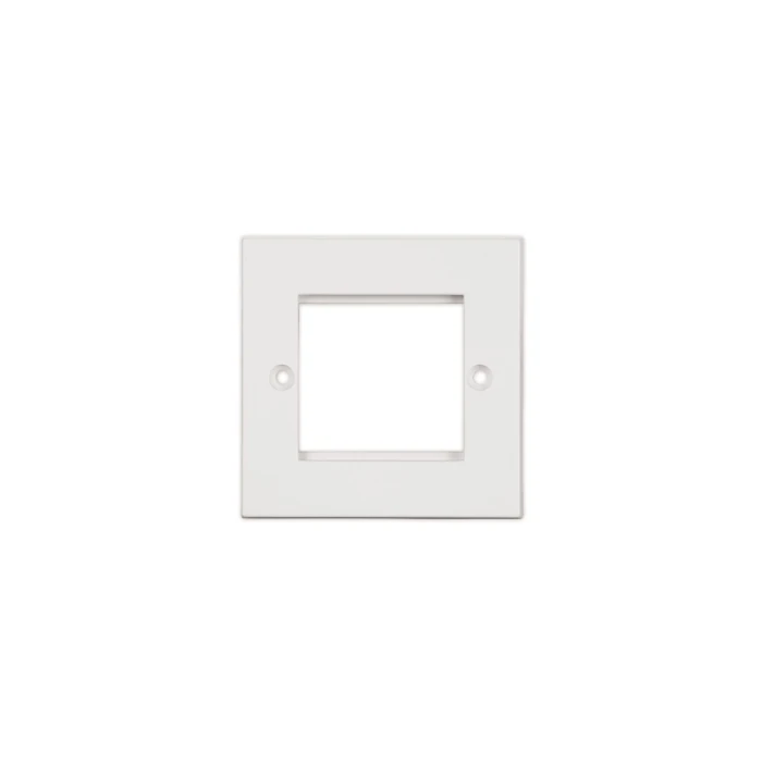 Everon™ Copper Datacom 86 x 86 mm Faceplate for EuroMod, Single-Gang (pack of 25), White