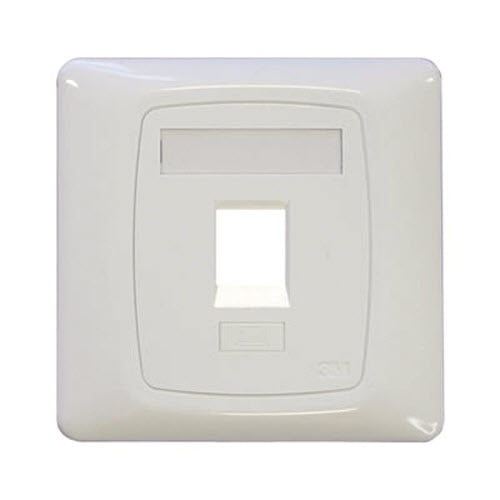 Everon™ Copper Datacom 86 x 86 mm Single-Gang Faceplate for 1 Jack, UK Style Everon™ Copper Datacom 86 x 86 mm Single-Gang Faceplate for 1 Jack, UK Style