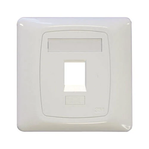 Everon™ Copper Datacom 86 x 86 mm Single-Gang Faceplate for 1 Jack, UK Style Everon™ Copper Datacom 86 x 86 mm Single-Gang Faceplate for 1 Jack, UK Style