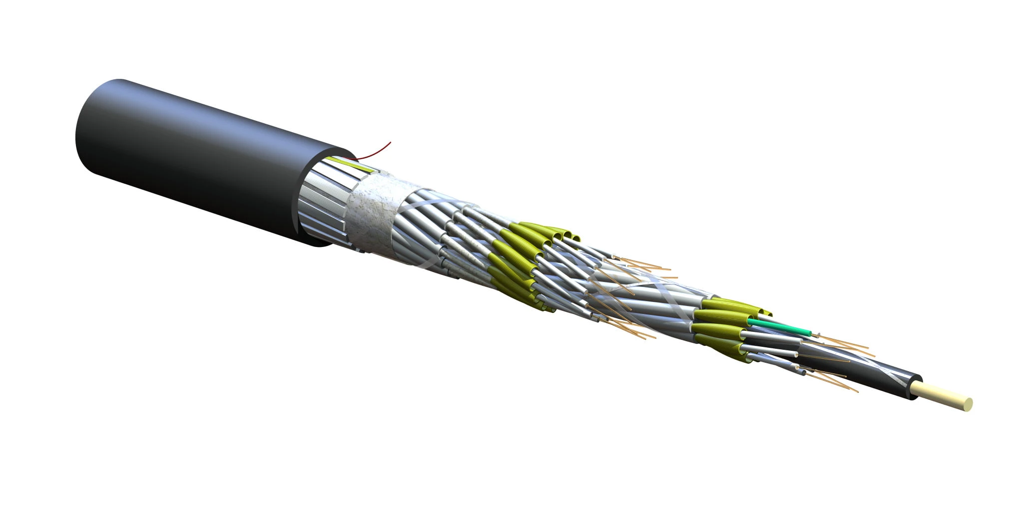 FREEDM Breakout Tight-Buffer Dielectric Armour In/Out Cable 24 F OS2 FREEDM Breakout Tight-Buffer Dielectric Armour In/Out Cable 24 F OS2