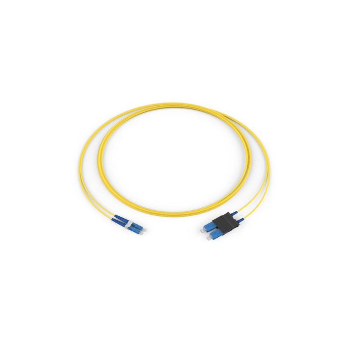 1 m LC Duplex - SC Duplex Singlemode SMF-28® Ultra OS2 Fibre Patch Cord