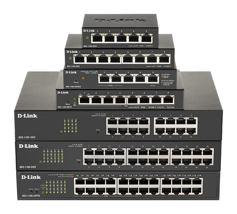 DGS-1100 Series – 8-Port PoE Gigabit Smart Managed Switch DGS-1100 Series - 8-Port PoE Gigabit Smart Managed Switch