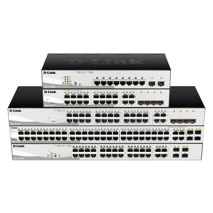 DGS-1210 Series - 24-Port Gigabit PoE Smart Managed Switch with 4 x Combo 1000BaseT/Mini-GBIC SFP ports