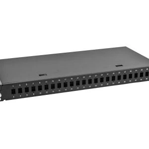 Everon™ ECO Fibre Housing Patch Panel for 48 Ports SC Duplex Empty, Black Everon™ ECO Fibre Housing Patch Panel for 48 Ports SC Duplex Empty, Black