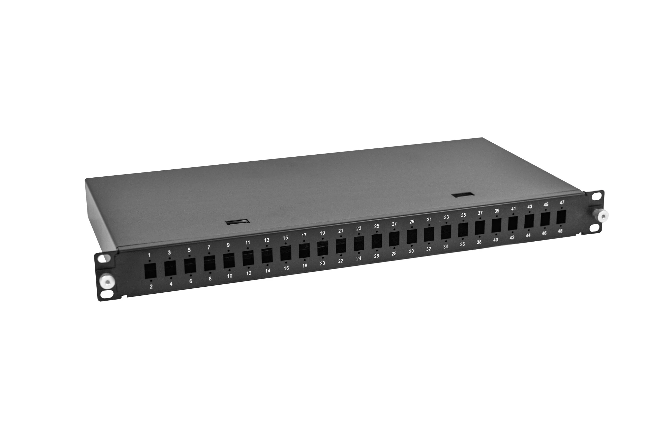 Everon™ ECO Fibre Housing Patch Panel for 24 Ports SC Simplex Empty, Black Everon™ ECO Fibre Housing Patch Panel for 24 Ports SC Simplex Empty, Black