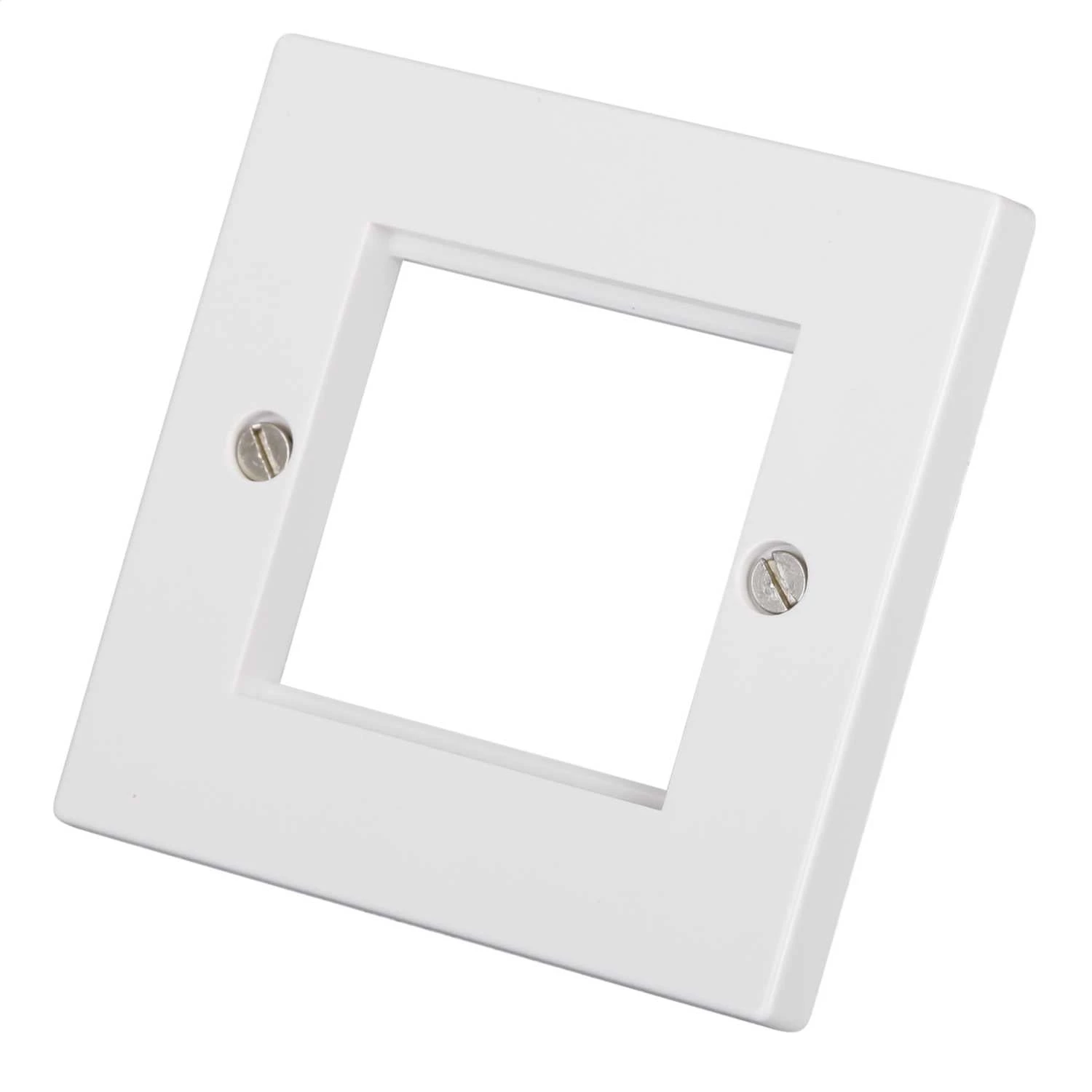 Everon™ Copper Datacom 86 x 86 mm Single-Gang Faceplate for 2 Jacks, UK Style Everon™ Copper Datacom 86 x 86 mm Single-Gang Faceplate for 2 Jacks, UK Style