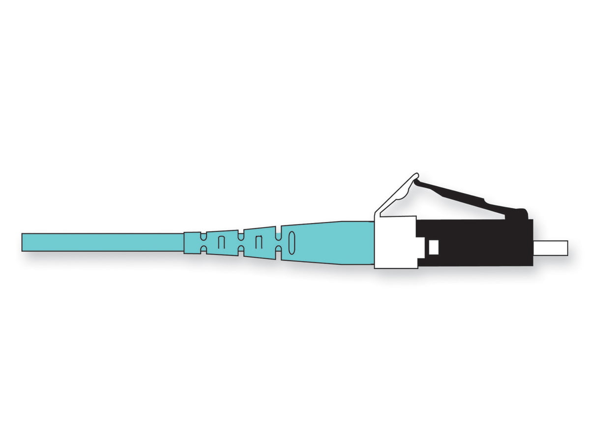 2 m LC Simplex Fibre Pigtail OM4 - Blue Helix