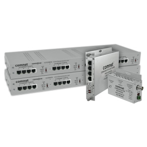 8 Channel Fast Ethernet Extender with Pass