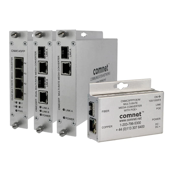 10/100/1000Base-T Media Converter with 30W PoE+ 10/100/1000Base-T Media Converter with 30W PoE+