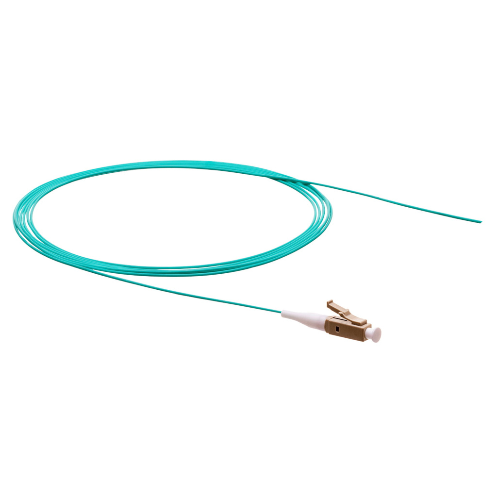1 metre LC pigtail OM3 - Blue Helix