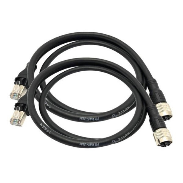 2 x RJ45 to M12 X coded 1m adapter cable